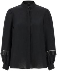 Kiton - Camisa Con Flecos Y Manga Farol - Lyst