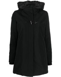Fay - toggle-fastening Detail Hooded Coat - Lyst