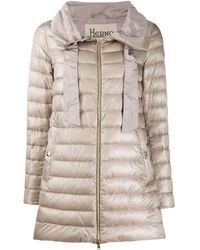 Herno Doudoune zippée à col contrastant - Gris