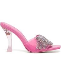 Cult Gaia - Mules A Punta Aperta Con Decorazione Di Cristalli 120Mm - Lyst