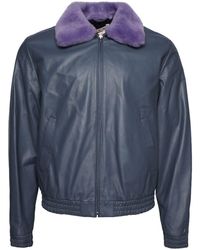 Marni - Contrast-collar Leather Jacket - Lyst