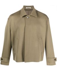 AURALEE - Spread-collar Wool Jacket - Lyst