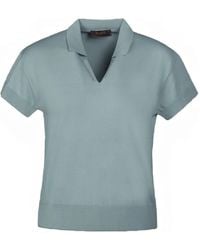 Moorer - Danica-Cre V-Neck Collar Polo - Lyst