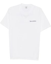 Sporty & Rich - Fema Print-Detail T-Shirt - Lyst