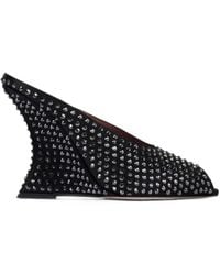Paris Texas - Nina Stud-Embellished Wedge Sandals - Lyst