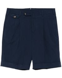 PT Torino - Pleated-Detail Turn-Up Shorts - Lyst