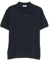 Sandro - Square-Pattern Polo Shirt - Lyst