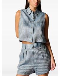 Hevron - Katja Striped Collared Top - Lyst