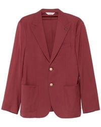 Paoloni - Peak-Lapel Single-Breasted Blazer - Lyst