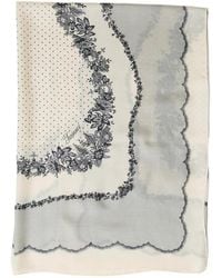 Twinset - Keffieh À Imprimé À Pois Et Dentelle - Lyst