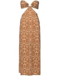 Johanna Ortiz - Jungle Geometry Strapless Maxi Dress - Lyst