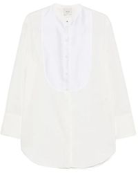 Alysi - Bib-Panel Band-Collar Shirt - Lyst