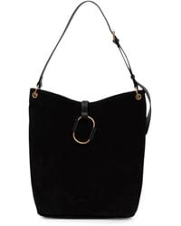 Twinset - Suede Leather-Trim Tote Bag - Lyst