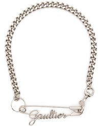 Jean Paul Gaultier - The Silver-tone Gaultier Safety Pin Necklace - Lyst