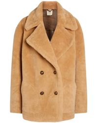 Free People - Mari Reversible Double-Breasted Faux-Fur Coat - Lyst