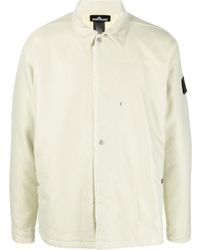 Stone Island - Logo-patch Cotton Shirt Jacket - Lyst