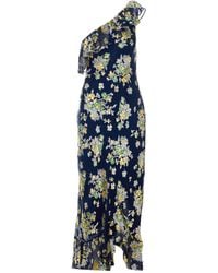 RIXO London - Leon Ruffled One-Shoulder Floral-Print Midi Dress - Lyst