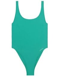 Sporty & Rich - Carla Logo-Print Swimsuit - Lyst