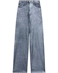 Isabel Marant - Metallic Wide-Leg Denim Jeans - Lyst