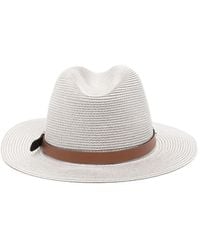 Emporio Armani - Brim-Belt Fedora Hat - Lyst