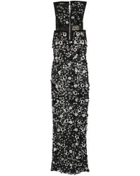 MITILIANE COUTURE - Floral-Embroidered Sequin-Embellished Dress - Lyst