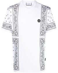 Philipp Plein - Bandana-Print Short-Sleeve T-Shirt - Lyst