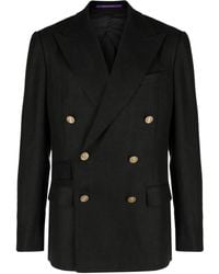 Ralph Lauren - Notched-Lapels Double-Breasted Blazer - Lyst