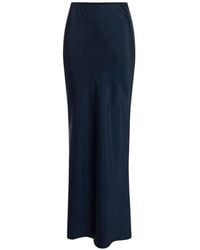 Elisabetta Franchi - Satin Skirt With Scale-Like Texture - Lyst