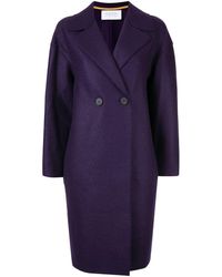 Harris Wharf London Single-breasted Coat - Purple