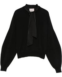 Semicouture - Pull À Col Noué - Lyst