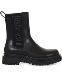 Just Cavalli - Logo-Detail Platform Boots - Lyst