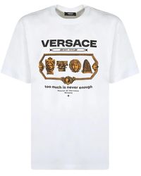 Versace - T-Shirt En Coton À Logo Imprimé - Lyst