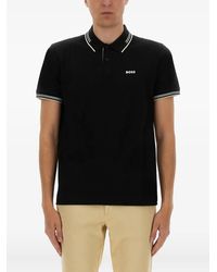 BOSS - Polo Con Bordi A Contrasto - Lyst