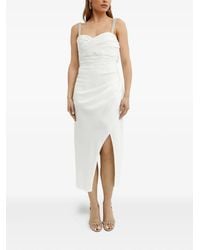 Self-Portrait - Crystal-Embellished Slit Midi Dress - Lyst