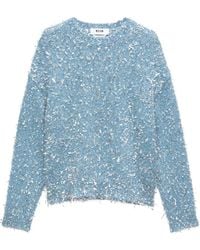 MSGM - Pullover Mit Ausgefranstem Effekt - Lyst