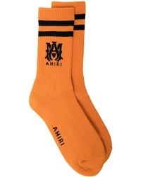Amiri - Logo Embroidered Ankle Socks - Lyst