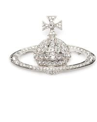 Vivienne Westwood - Bas Relief Crystal-Embellished Orb-Motif Brooch - Lyst