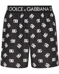 Dolce & Gabbana Zwembroek Met Logoprint - Zwart