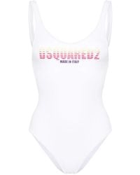 DSquared² - Logo-Print Swimsuit - Lyst