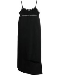Sacai - Asymmetric Cut-Out Midi Dress - Lyst