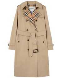 Burberry - Long Gabardine Lakefield Trench Coat - Lyst