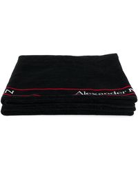 Alexander McQueen Telo da mare con effetto jacquard - Nero