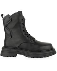 Linda Baumann - Lace-Up Panelled Boots - Lyst