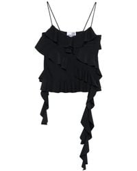 Love Moschino - Ruffled Spaghetti-Strap Top - Lyst