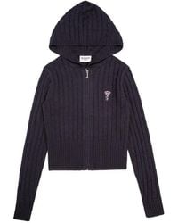 Juicy Couture - Cable-Knit Zip-Up Hoodie - Lyst