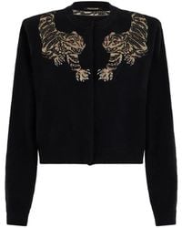 Roberto Cavalli - Tiger-Detail Cardigan - Lyst