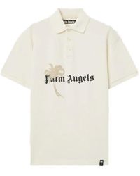 Palm Angels - Logo-Print Cotton Polo Shirt - Lyst
