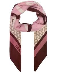 Liu Jo - Logo-Print Monogram Scarf - Lyst
