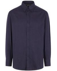 Brunello Cucinelli - Herringbone-Weave Button-Down Shirt - Lyst