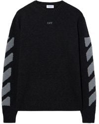 Off-White c/o Virgil Abloh - Diag Fuzzy-Knit Sweater - Lyst